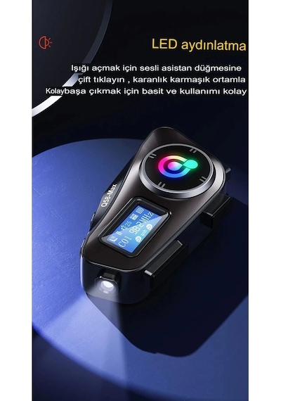 Q58-max Radyolu 2 Kişi Bağlantılı Bluetooth Kask Kulaklık Ekranlı Fenerli Müzik Ve Telsiz Intercom