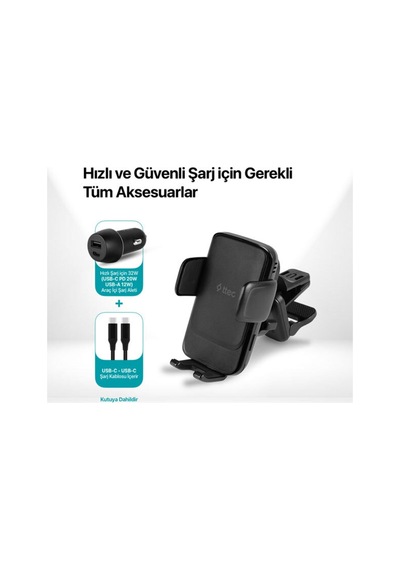 Aircharger Drive S Kablosuz Hızlı Şarj Özellikli Araç İçi Telefon Tutucu Diğer
