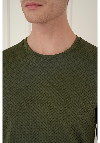 Efor Ts 889 Slim Fit Haki Spor T-shirt Haki