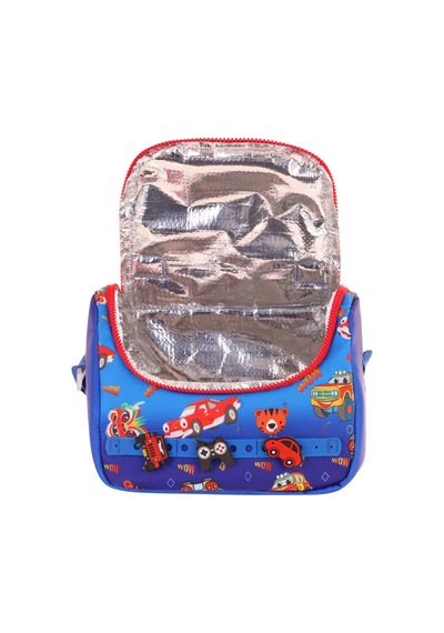 Kaukko Kids Isı Yalıtımlı, Silikon Aksesuarlı Beslenme Çantası - Mavi Kırmızı - Erkek Çocuk - L7258 Mavi - Kırmızı