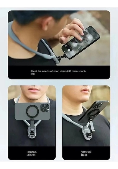 360 Derece Ayarlanabilir Boyun Askılı Manyetik Telefon Tutucu 74808145