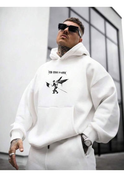 Altamira Erkek Linkin Park Baskılı Kapüşonlu Sweatshirt 001