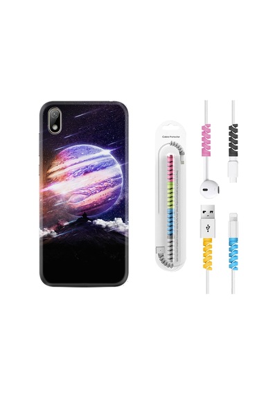 Huawei Y5 2019 Kılıf Kablo Koruyuculu Super Planet 1797