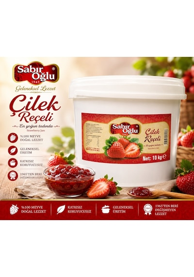 Sabıroğlu Çilek Reçeli 10 KG