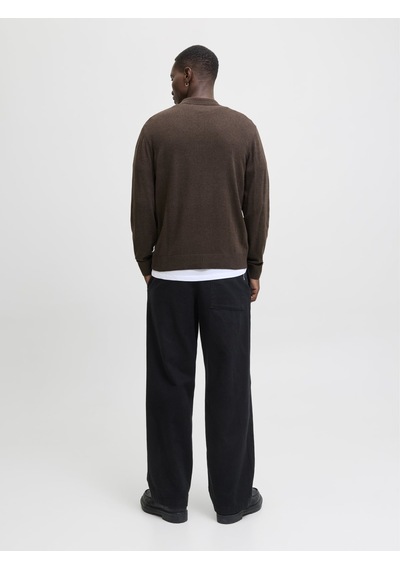 Jack & Jones Jjemıl Triko Yarım Fermuarlı Kazak 12268210 Kahverengi