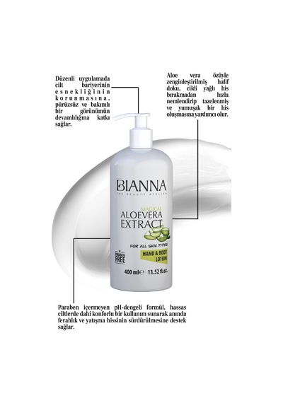 El Ve Vücut Losyonu - Aloe Vera Özlü Nemlendirici El Ve Vücut Kremi Aloe Vera Özlü - 400ml Kremlos