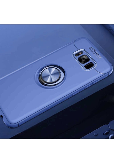 Samsung Galaxy Uyumlu S8 Kilif Yüzüklü Tam Korumali Silikon Kapak 417332609