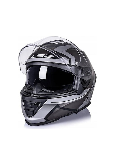 Ls2 Storm 2 Faster Mat Tıtanıum Kapalı Motosiklet Kaskı Gri
