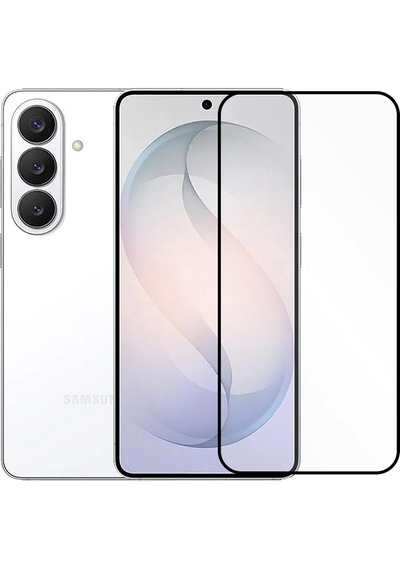 Samsung Galaxy S26 Uyumlu Anti Static Toz Tutmayan Çerçeveli Temperli Ekran Koruyucu Cam