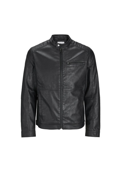 Jack & Jones Jack&jones 12261196 Jjedylan Pu Bıker Jacket Black Erkek Ceket Siyah