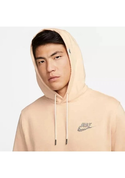 Nike Sportswear Hoodie Fleece Şardonlu Kapüşonlu Sweatshirt Somon
