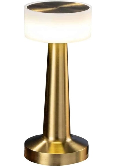 Kablosuz Renkli Masa Ve Gece Lambası Altın Rengi Dokunmatik Led Lamba 1033