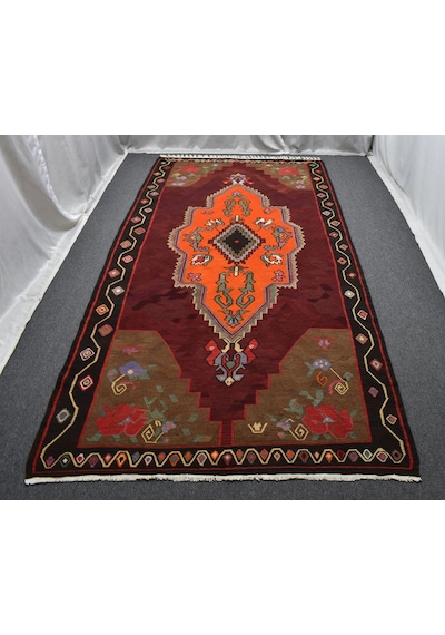 Zehra Abla Halı El Dokuma Devasa Dikişsiz Tek Parça Bayburt Yörük Yün Kilim 6250