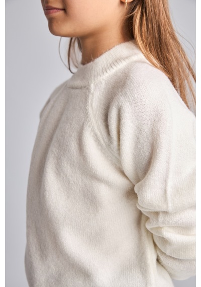 Defacto Reglan Kol Bisiklet Yaka Triko Basic Kazak Kız Çocuk H8406a826auer103 Ekru-er103
