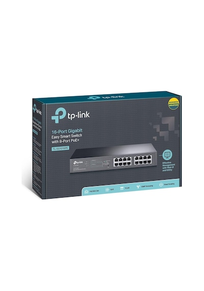 Tp Link Tl Sg1016Pe 16 Port Gıgabıt Rackmount Switch 8 Port Poe