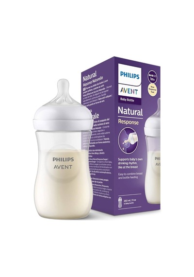 Avent Natural Response Pp Biberon 1 Ay+ 260 Ml, Tepkili Biberon Emziği Scy903/01