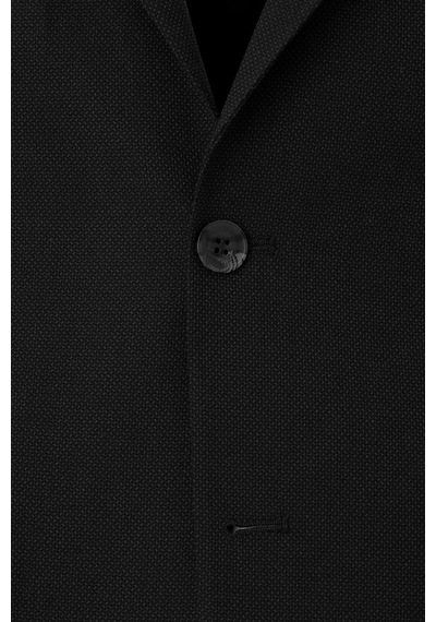 Süvari Siyah Regular Sivri Yaka 6 Drop Takım Elbise Tk1007000279-s09