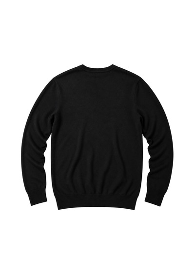 Battalmoda Erkek Büyük Beden Siyah V Yaka Pamuklu Kazak 3xl-4xl-5xl-6xl