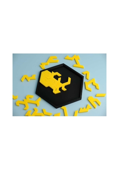 Altıgen Geometrik Tepsi Bulmacası, Zorlu Ve Eğlenceli Puzzle Keyfi