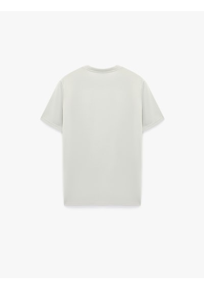 Koton Bisiklet Yaka Viskon Karışımlı Kısa Kollu Basic Slim Fit Tişört Gri 6sam10285mk