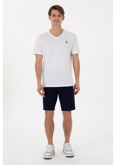 U.S. Polo Assn. Erkek Regular Fit V Yaka Siyah Basic Tişört 50298043-VR013