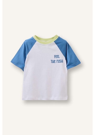 Defacto Overshırt Fıt Slogan Baskılı Kısa Kollu Tişört Erkek Bebek H5246a526smwt34 Beyaz-wt34