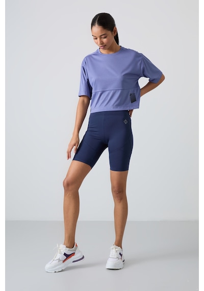 Tommy Life Eflatun Polyester Nefes Alan Dokulu İnce Esnek Oversize Fit Performans Kadın T-shirt - 97284 Eflatun Tommy Life Eflatun Polyester Nefes Alan Dokulu İnce Esnek Oversize Fit Performans Kadın T-shirt - 97284 Eflatun