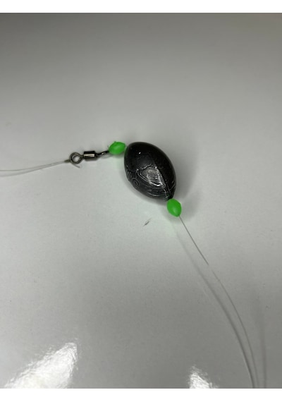 Glowlu Tek Iğneli 50 Gram Gezer Kurşunlu Hazır Olta Iğnesi Takımı Kıyı Çipura,mercan,lidaki,vb 1