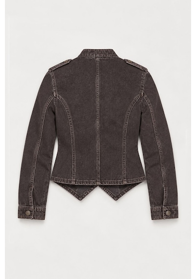 Hiccup Düğmeli Denim Ceket Kahverengi