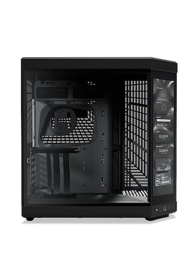 Hyte Y70 Touch Pitch Black Temperli Cam Usb 3.2 E-atx Dual Chamber Bilgisayar Kasası