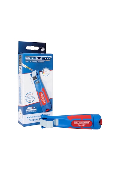 Weıcon Kablo Bıçağı No. 8 27 Abisoliermesser Universal Pensesi, Ayarlanabilir Kesme Derinliği İçin Entmantler Yuvarlak Kablo Çalışma Alanı 8 28 Mm Ø Abmantler Tüv Mavi/kırmızı % 100 Made İn Germany