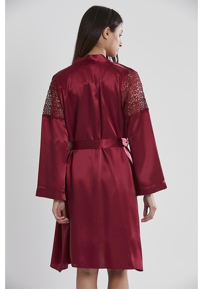 Pierre Cardin 6955 Kadın Saten Dantelli 6'lı Takım-bordo Bordo