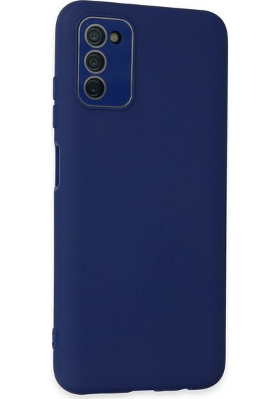 Ilkeshop Newface Samsung Galaxy Uyumlu A03s Kılıf Lansman Glass Kapak - Sky Blue