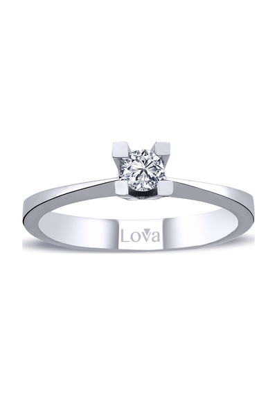 Lova E Renk 0,18 Karat Pırlanta Tektaş Yüzük - 1070116