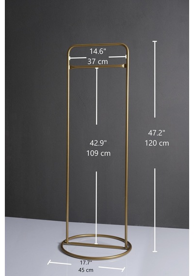 Oba Metal Konfeksiyon Askılığı Gold Renk Askılık Elbise Askılığı Ayaklı Askılık Kıyafet Askılığı Gold