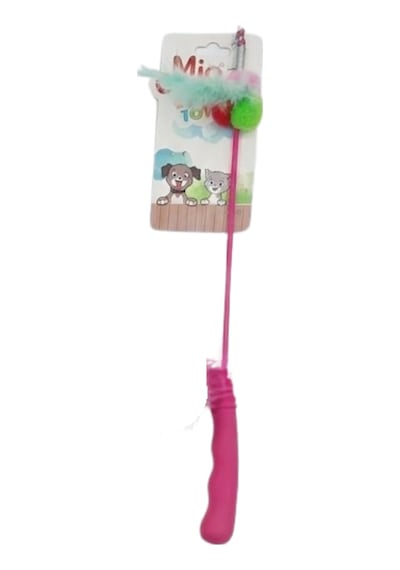 Ponpon Oltalı Kedi Oyuncağı Pembe