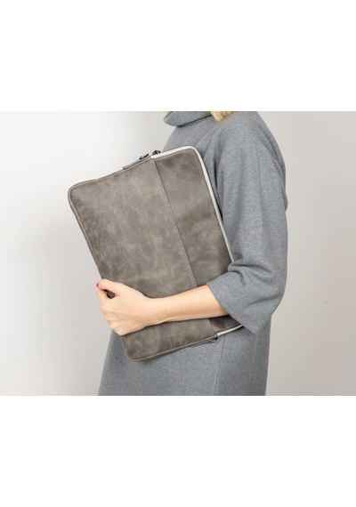 Torıno Ash Gray Super Slim 16inç Laptop / Apple Uyumlu MacBook Kılıf Gri
