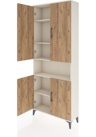 Arges Dolap 5 Raflı 4 Kapaklı 88x30x221 Aytaşı-çam Aytaşı
