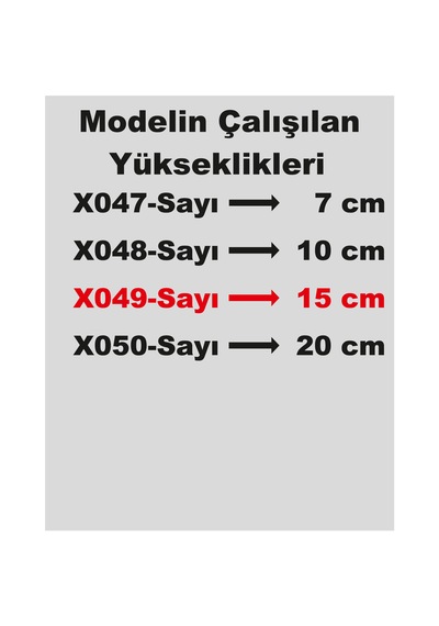 Mood Stencil Stencil Rakam Boyama Şablonu X049-sayı Rakam Yüksekliği 15 Cm