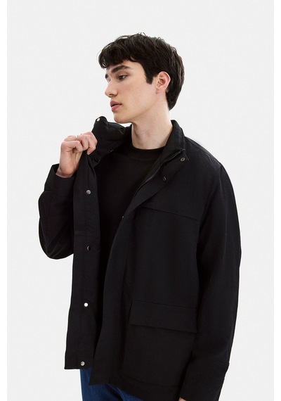 Back And Bond Siyah Regular Fit Uzun Ceket Çok Renkli