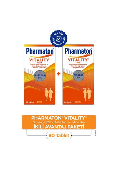 Pharmaton Vıtalıty 60 Tablet & Pharmaton Vıtalıty 30 Tablet İkili Avantaj
