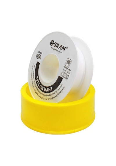 Gram Teflon Bant Sızdırmazlık Bandı 19 mm x 30 Mt 10 Adet - YERLİ ÜRETİM