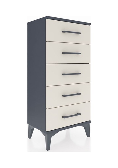 Arges Komodin 5 Çekmeceli 44x30x96 Antrasit-aytaşı Antrasit