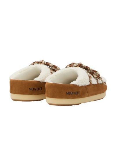 Whisky Off White Terlik Kadın 80d1470100-ma03 Moon Boot Evx Mule Shearling Whisky/off White Çok Renkli