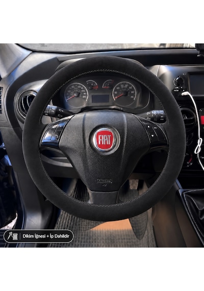 Fiat Punto Evo Direksiyon Kılıfı Alcantara Süet Monza Black Serisi Siyah 2009-2012