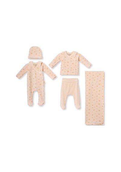 BabyCosy Organic Wear Babycosy Hastane Çıkışı Şeftali Bej