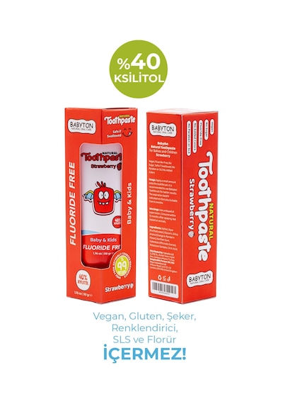 Set Çilek Diş Macunu - Silikon Diş Fırçası Tam Koruma