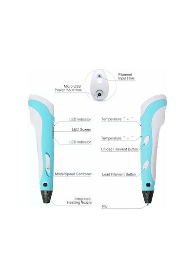 Lemestar Lcd Ekranlı 3d Yazıcı Kalemi - Çocuklar Ve Yetişkinler İçin Hızlı Ve Güvenli 3d Modelleme, Çizim Ve Tasarım Aracı
