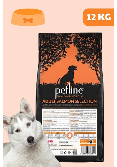 Petline Sensitive Skin & Coat Deri ve Tüy Sağlığı İçin Somonlu Yetişkin Kuru Köpek Maması 12 KG