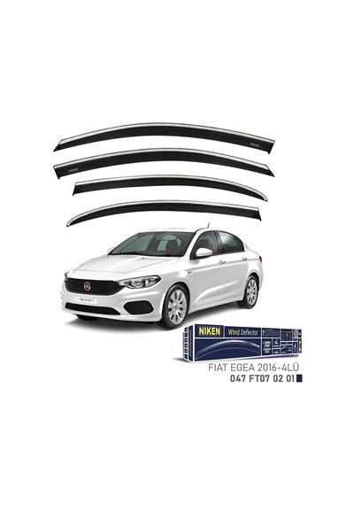 Niken Fiat Egea 2016 Kromlu Cam Rüzgarlığı 4'lü - Ekolmaks